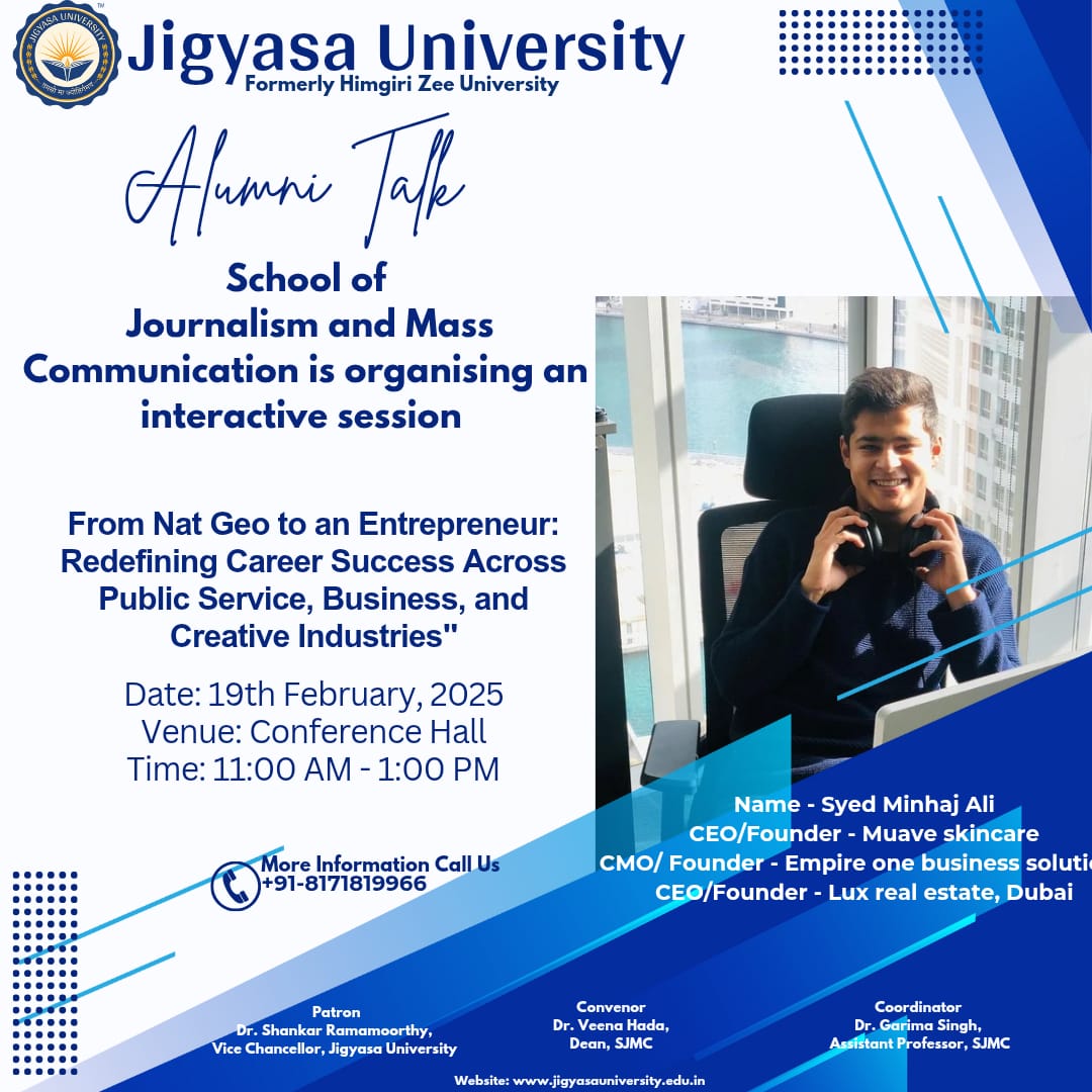 Proud Moment for Jigyasa University Proud Moment for Jigyasa University