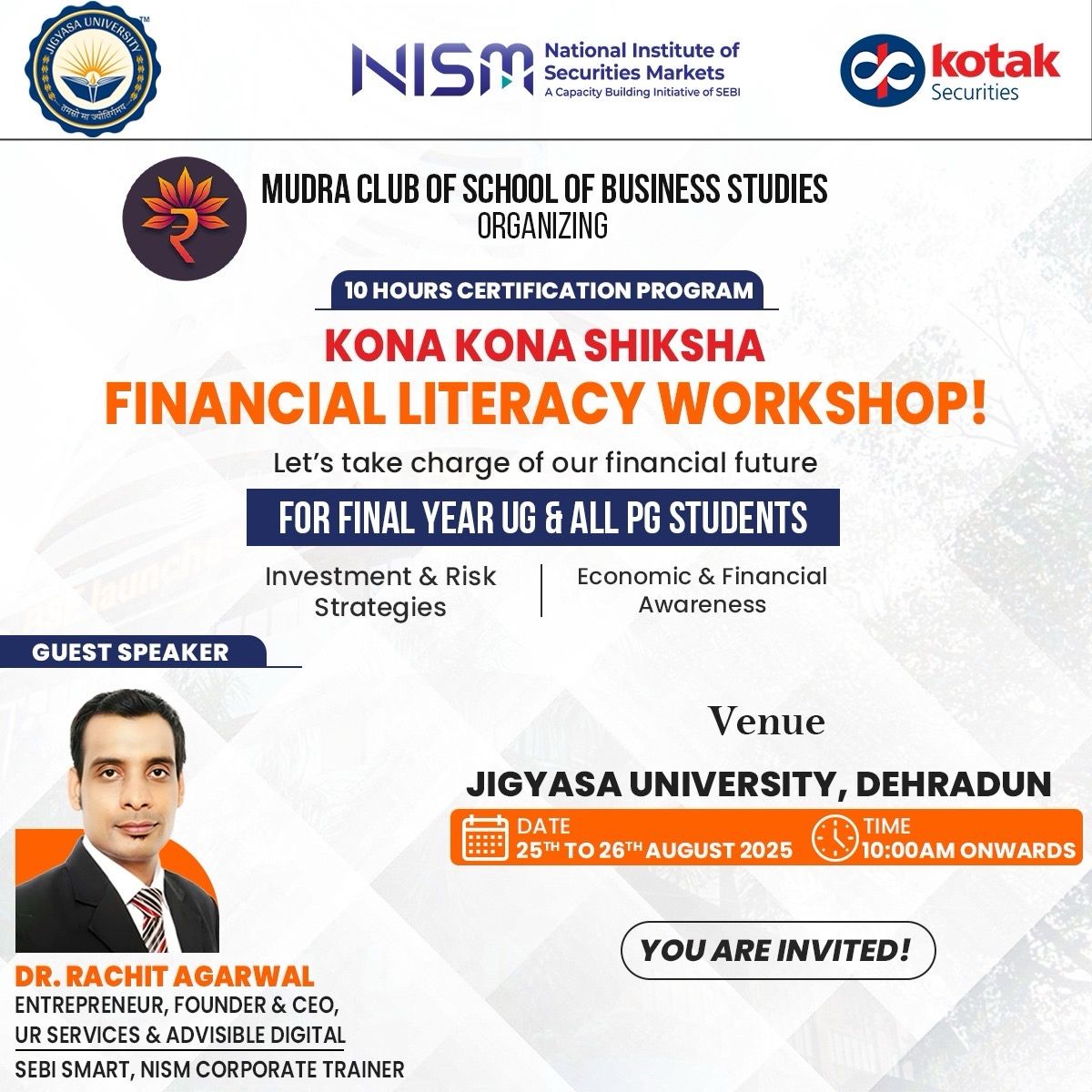 Financial Literacy Workshop by SBS and NISM