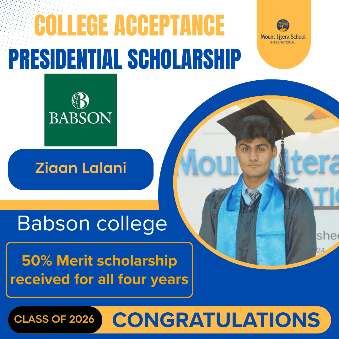 Presidential Scholarship Award for MLSI student Ziaan